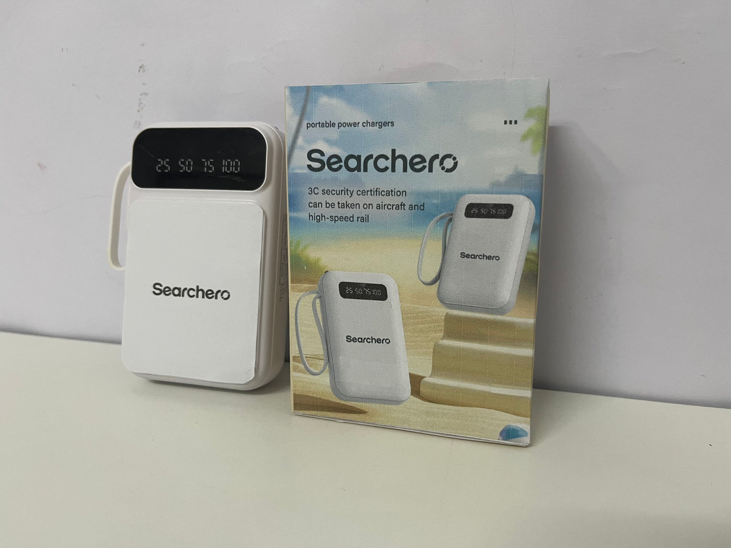 【Searchero Portable power chargers】——Searchero Portable Power Bank with Digital Display - Airplane-Ready High-Capacity Charger