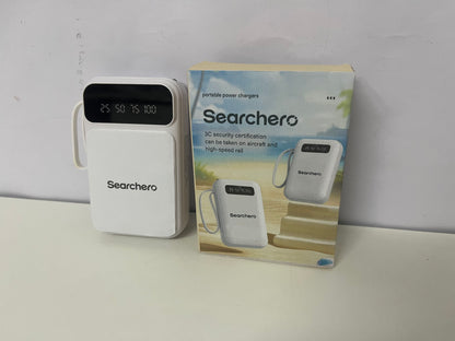 【Searchero Portable power chargers】——Searchero Portable Power Bank with Digital Display - Airplane-Ready High-Capacity Charger