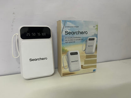 【Searchero Portable power chargers】——Searchero Portable Power Bank with Digital Display - Airplane-Ready High-Capacity Charger