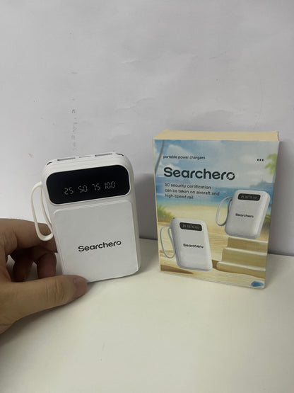 【Searchero Portable power chargers】——Searchero Portable Power Bank with Digital Display - Airplane-Ready High-Capacity Charger