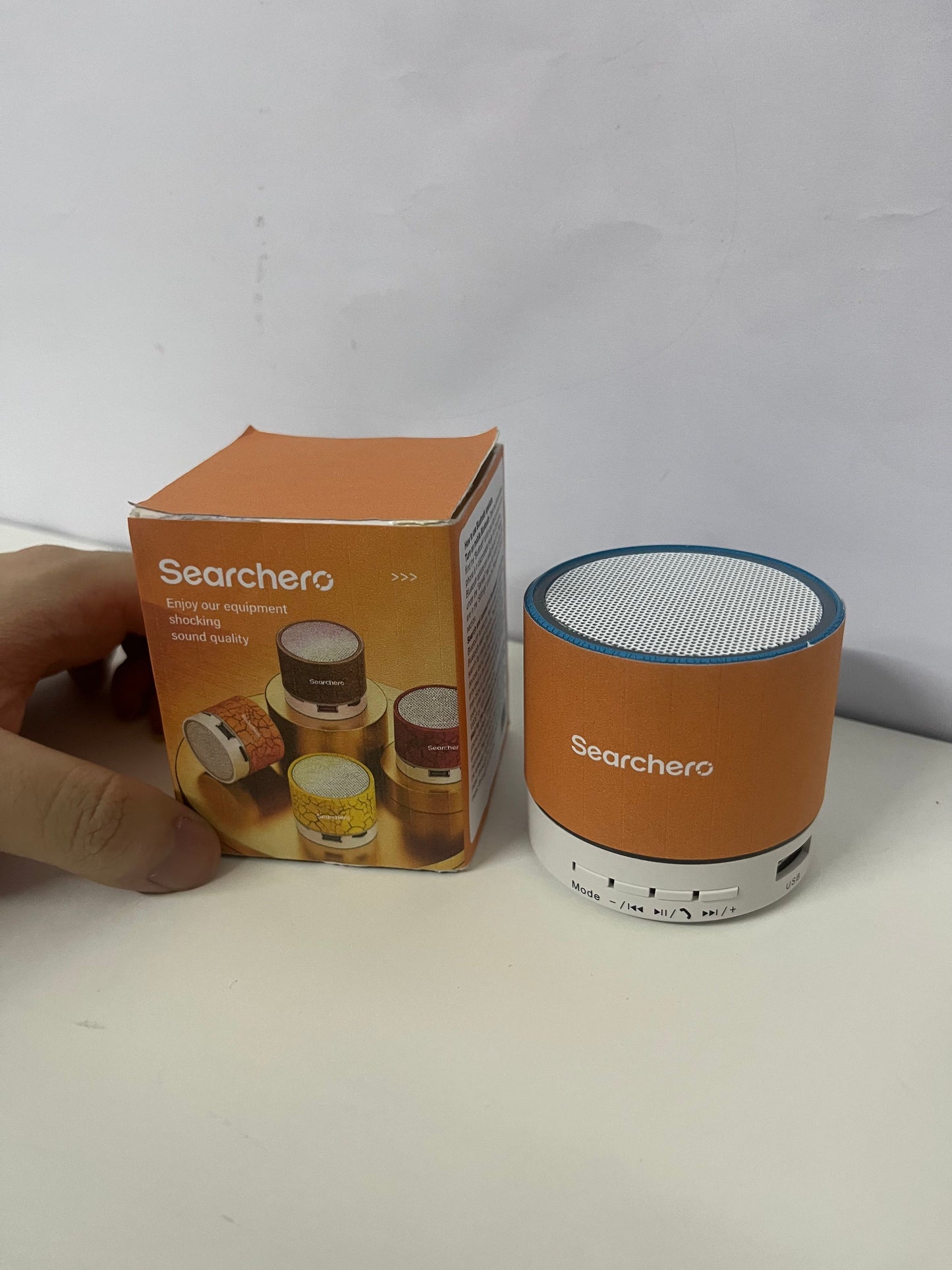 [Searchero Loudspeakers]——Searchero Portable Bluetooth Speaker with RGB Lights - Mini Size, Rich Bass, Wireless Speaker for Outdoor & Home