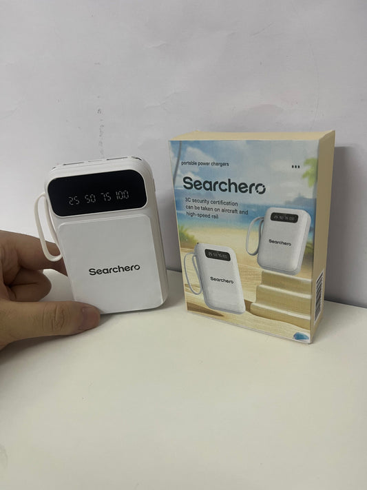 【Searchero Portable power chargers】——Searchero Portable Power Bank with Digital Display - Airplane-Ready High-Capacity Charger