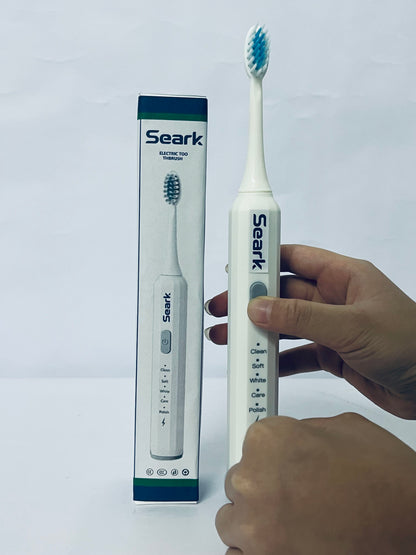 Seark Electric Toothbrush for Teeth Whitening, Gum Care, & Polishing, Light Therapy Technology for Whiter Teeth & Healthy Gums, Rechargeable [White]