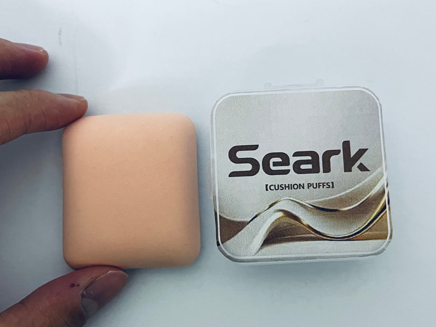 Seark 1Set Soft Makeup for Foundation Dual Use Powder Applicator for Face Powder Puff for Loose Powder Wet Dry Makeup Gentle Texture Skin Friendly Sponge