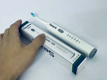 Seark Electric Toothbrush for Teeth Whitening, Gum Care, & Polishing, Light Therapy Technology for Whiter Teeth & Healthy Gums, Rechargeable [White]