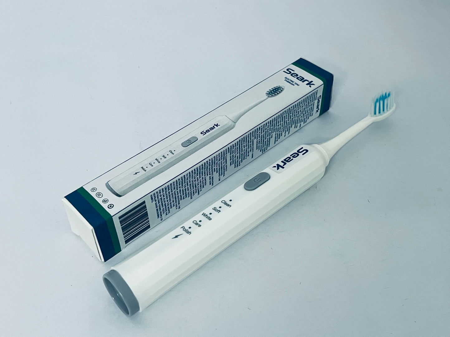 Seark Electric Toothbrush for Teeth Whitening, Gum Care, & Polishing, Light Therapy Technology for Whiter Teeth & Healthy Gums, Rechargeable [White]