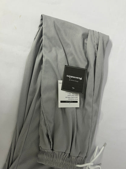 Seasonature Draped Pleated Leggings Jogging Sweatpants High Comfort Men's Casual Pants Relaxed Fit Pants