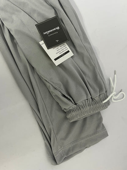 Seasonature Draped Pleated Leggings Jogging Sweatpants High Comfort Men's Casual Pants Relaxed Fit Pants