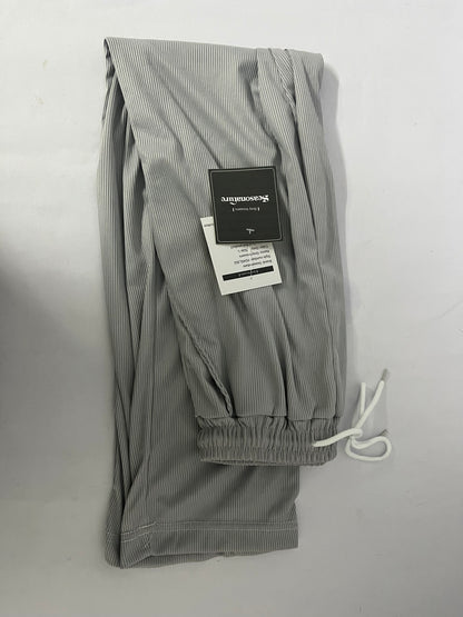 Seasonature Draped Pleated Leggings Jogging Sweatpants High Comfort Men's Casual Pants Relaxed Fit Pants