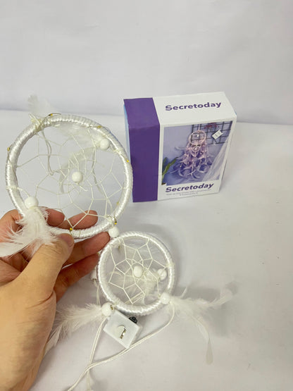 Secretoday Handmade White Dream Catcher Set | Sleep Aid for Good Dreams, Nordic Home Decor, Unique Gift Idea