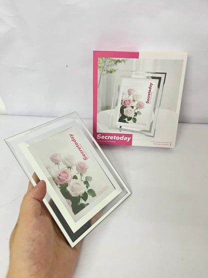 Secretoday Mirror Art Photo Frame - Minimalist Modern Home Decor Tabletop Display