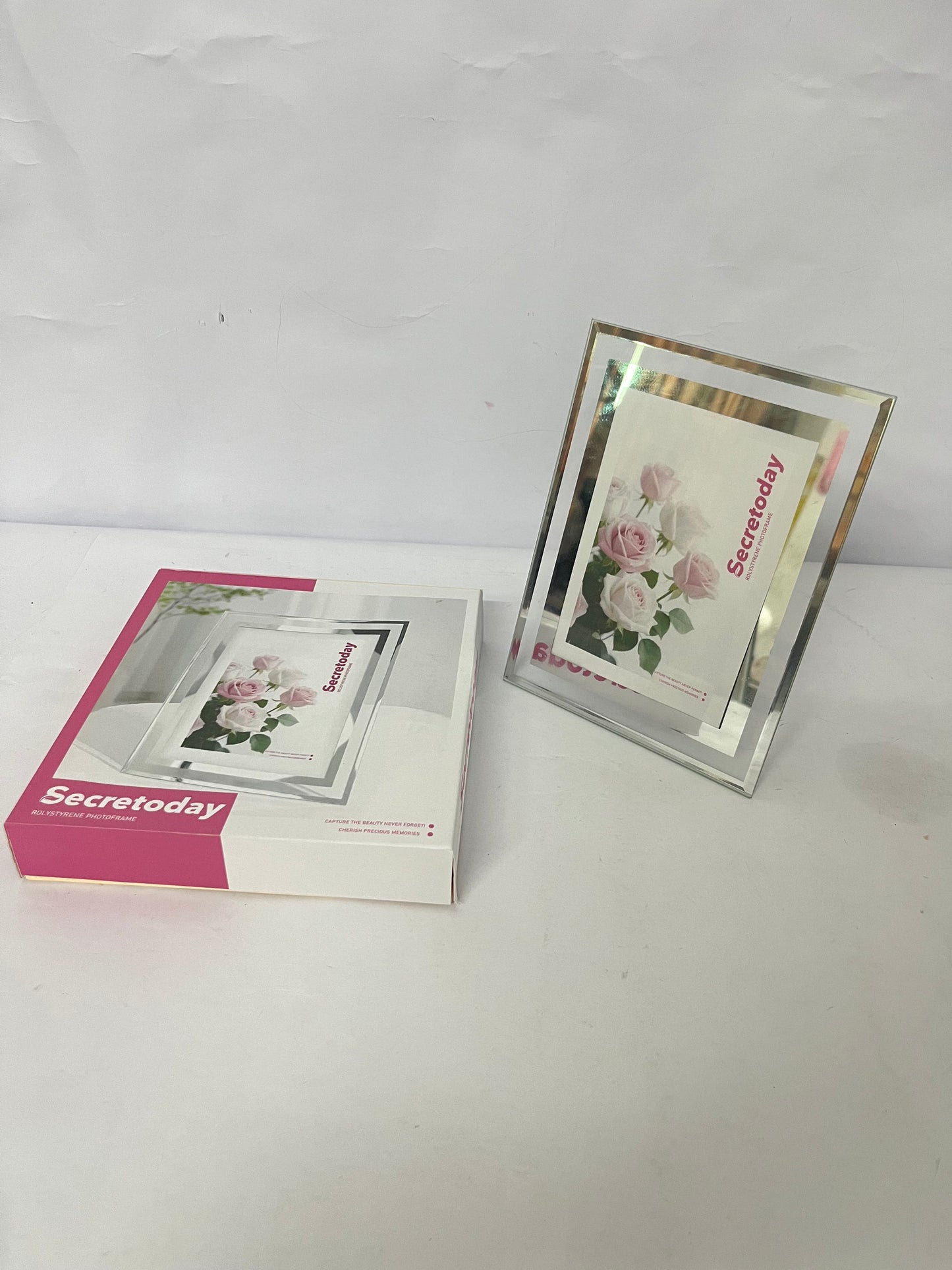 Secretoday Mirror Art Photo Frame - Minimalist Modern Home Decor Tabletop Display