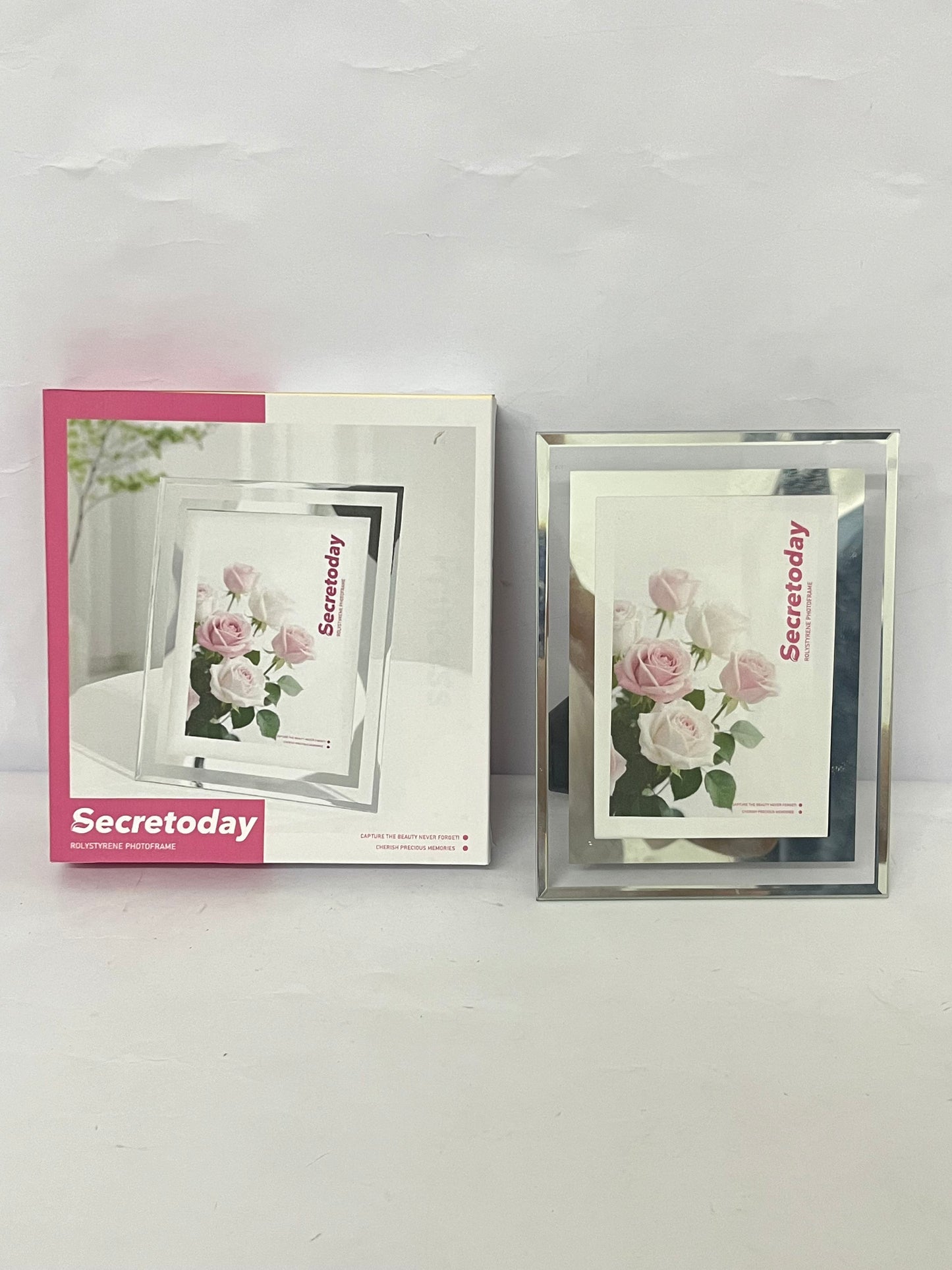 Secretoday Mirror Art Photo Frame - Minimalist Modern Home Decor Tabletop Display