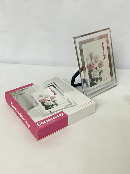 Secretoday Mirror Art Photo Frame - Minimalist Modern Home Decor Tabletop Display