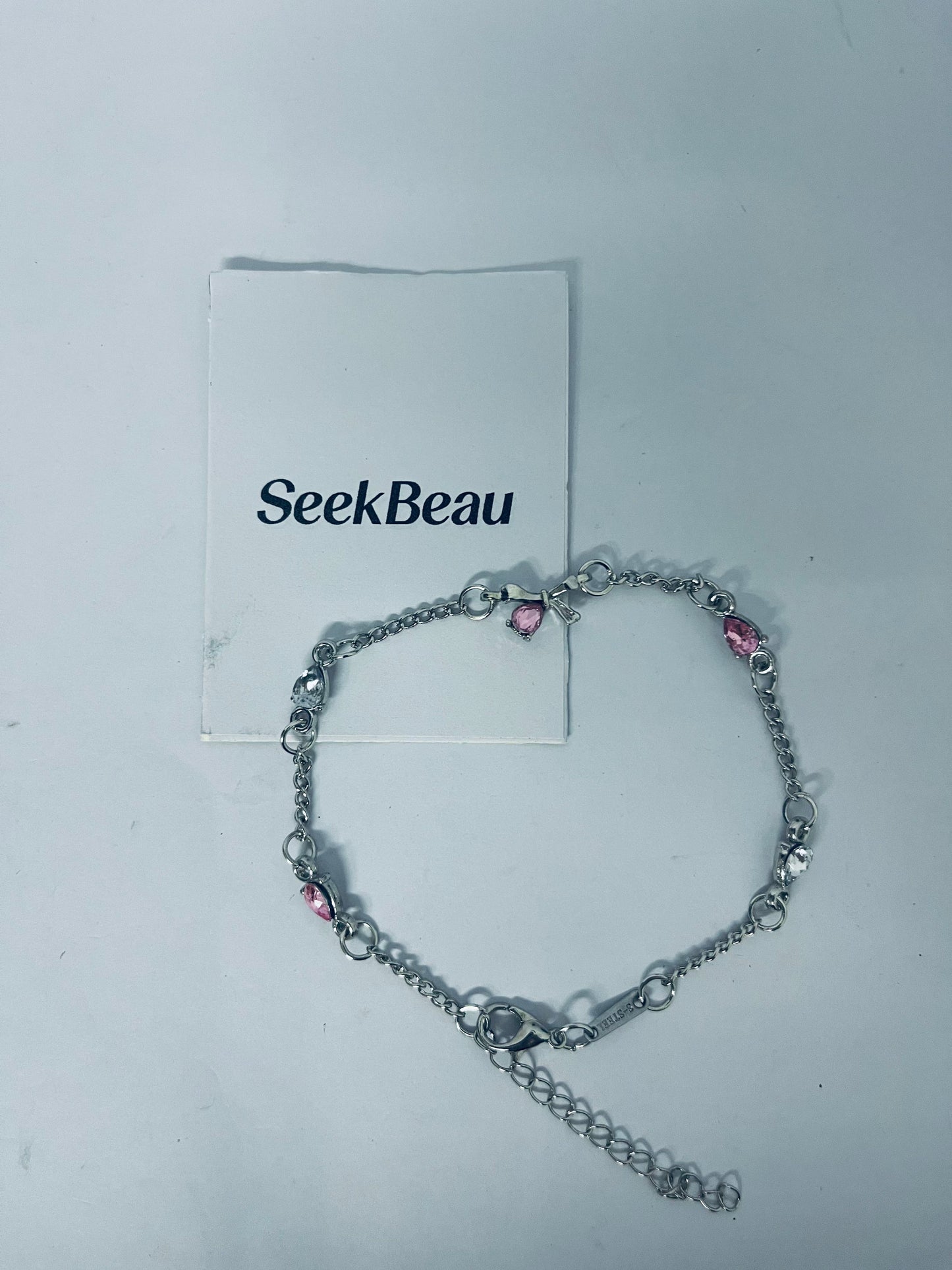 SeekBeau Bracelets Delicate Zircon Cherries Flowers Stylish Peach Cherries Flower Wrist Chain Unique Charm for Girls