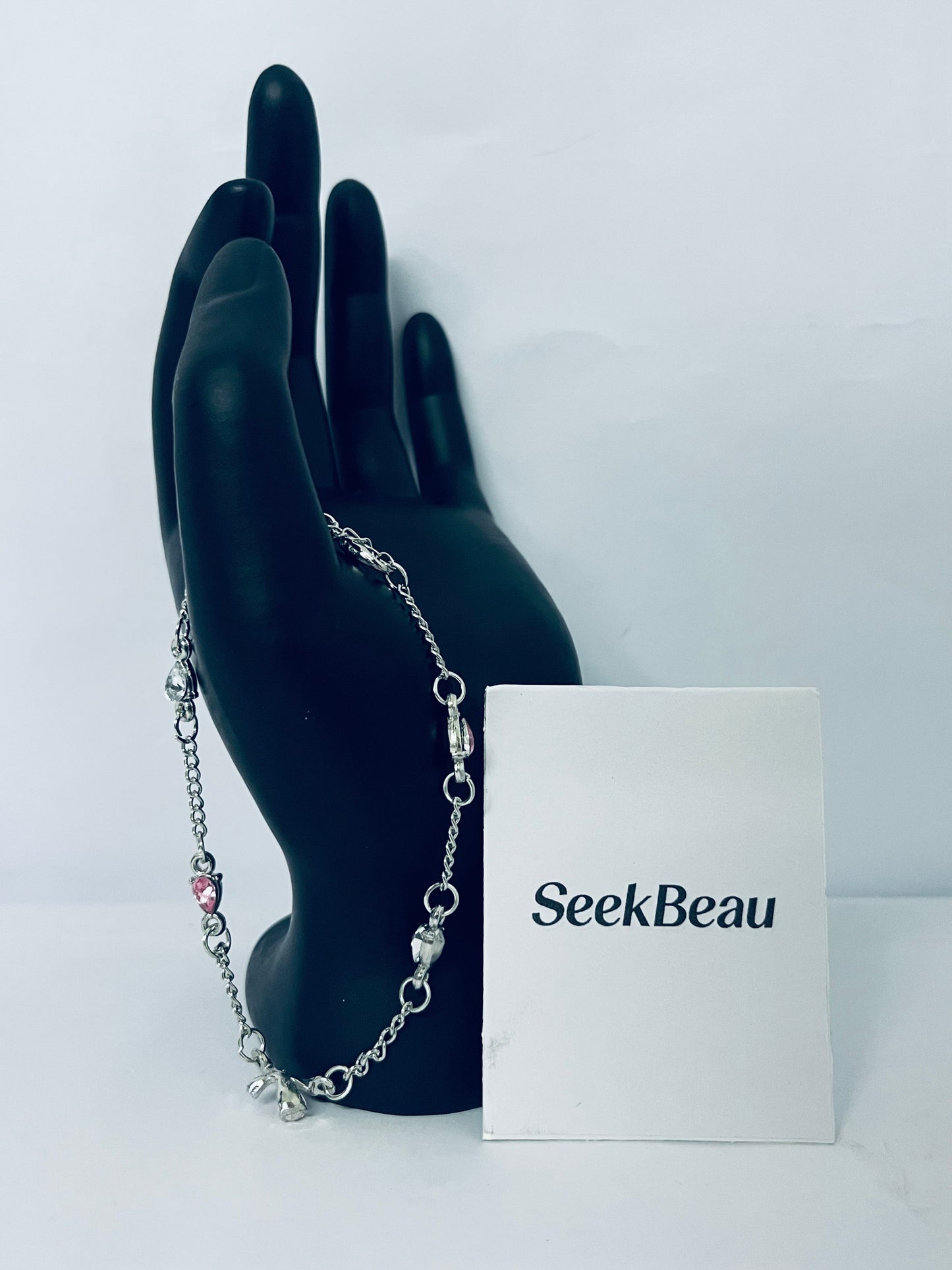 SeekBeau Bracelets Delicate Zircon Cherries Flowers Stylish Peach Cherries Flower Wrist Chain Unique Charm for Girls