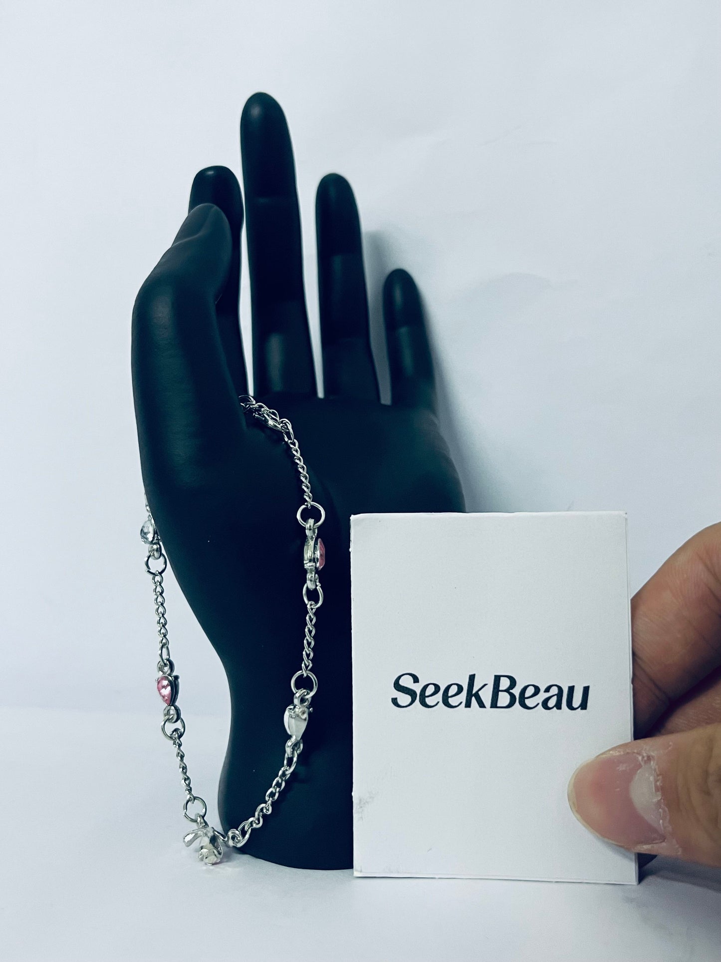 SeekBeau Bracelets Delicate Zircon Cherries Flowers Stylish Peach Cherries Flower Wrist Chain Unique Charm for Girls