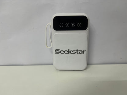 [Seekstar Portable power chargers]-Large-Capacity Built-in Cable Power Bank - 5000mAh Digital Display Portable Charger