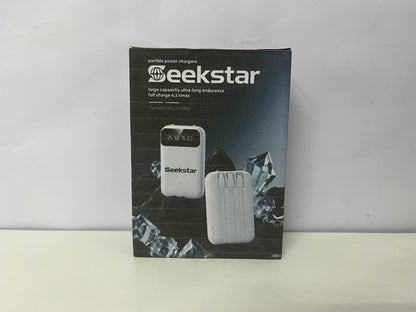 [Seekstar Portable power chargers]-Large-Capacity Built-in Cable Power Bank - 5000mAh Digital Display Portable Charger