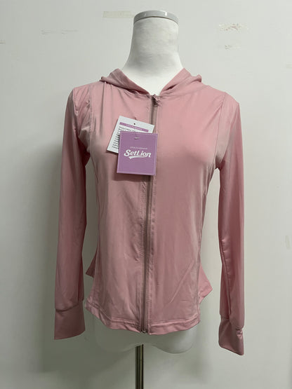 SetLion Tracksuits Women's Athletic Lightweight Full Zip Workout Jacket with Thumb Holes Long Sleeve Sun Shirt Ultraviolet-proof UPF50+