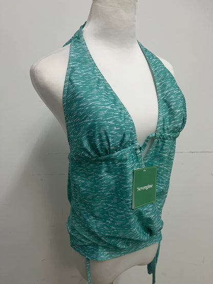 Sevengine Teal Wave Halter Swimsuit A Sexy & Comfortable Essential for Vacation & Water Activities