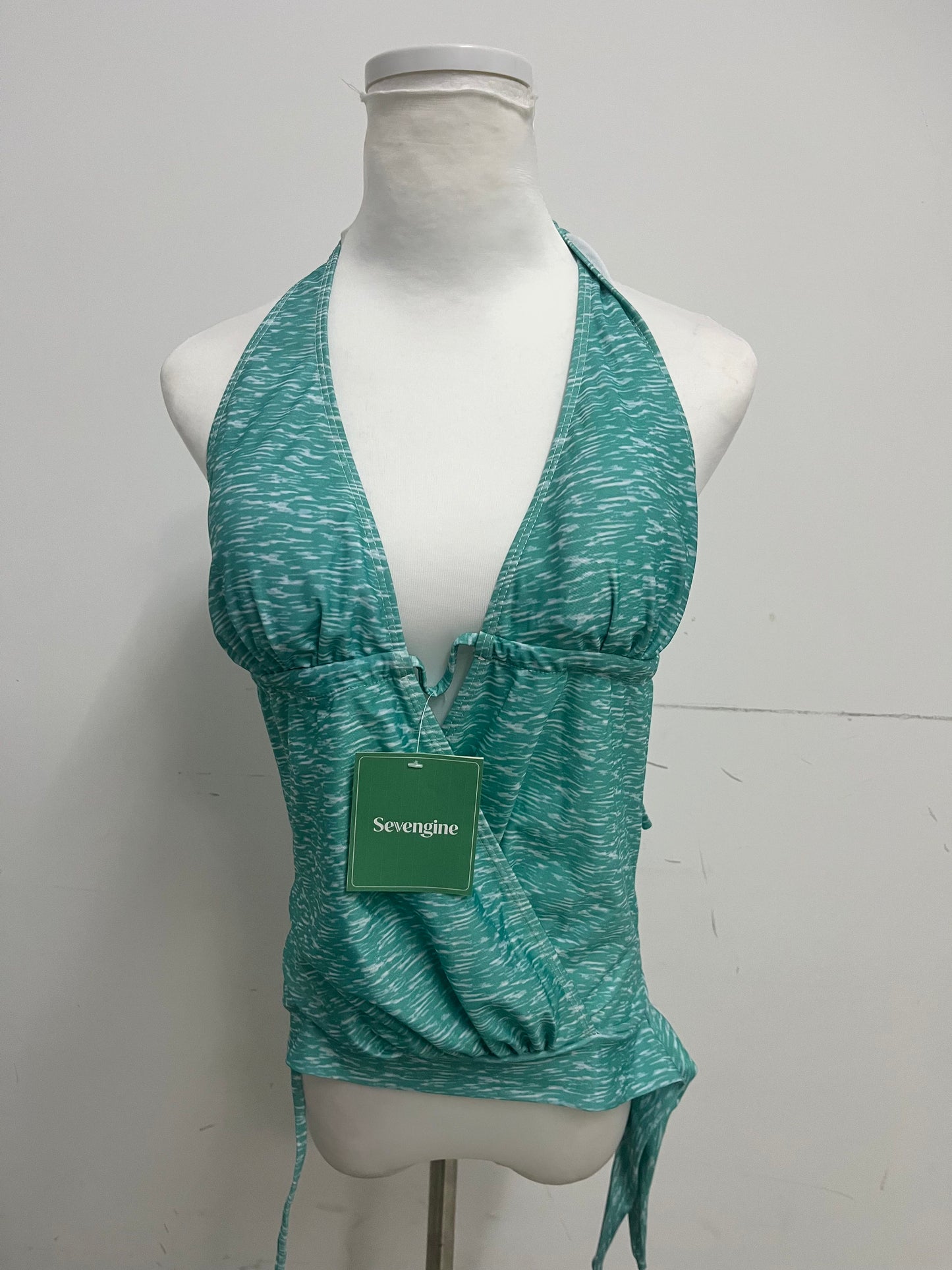 Sevengine Teal Wave Halter Swimsuit A Sexy & Comfortable Essential for Vacation & Water Activities