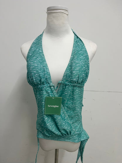 Sevengine Teal Wave Halter Swimsuit A Sexy & Comfortable Essential for Vacation & Water Activities