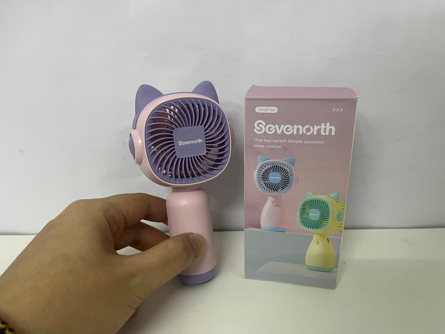 Sevenorth Cute Cat Handheld Mini Fan A Portable Cooling Essential for Summer