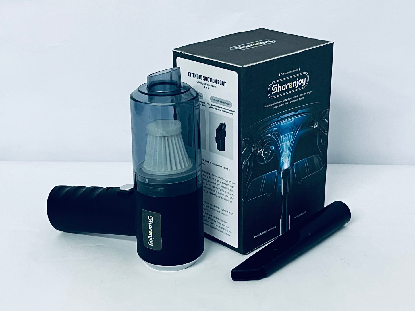 Sharenjoy Hand Vacuum for Quick Cleanup with Crevice Tool and Washable Filter