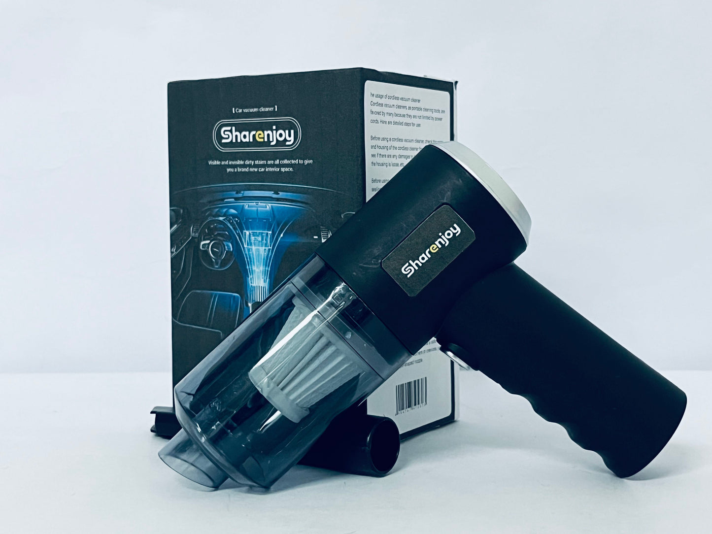 Sharenjoy Hand Vacuum for Quick Cleanup with Crevice Tool and Washable Filter