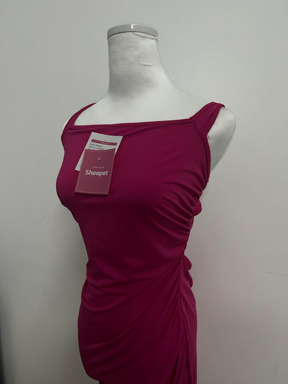 Sheepet Dresses Women's Sleeveless Tank Ruched Casual Knee Length Bodycon Sundress Basic Fitted Dress