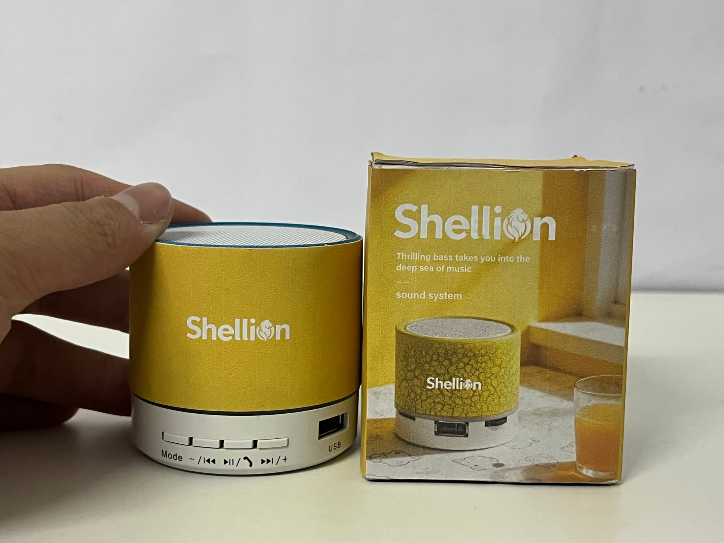 [Shellion Loudspeakers]——Portable Bluetooth Speaker - Mini Heavy Bass Desktop Audio
