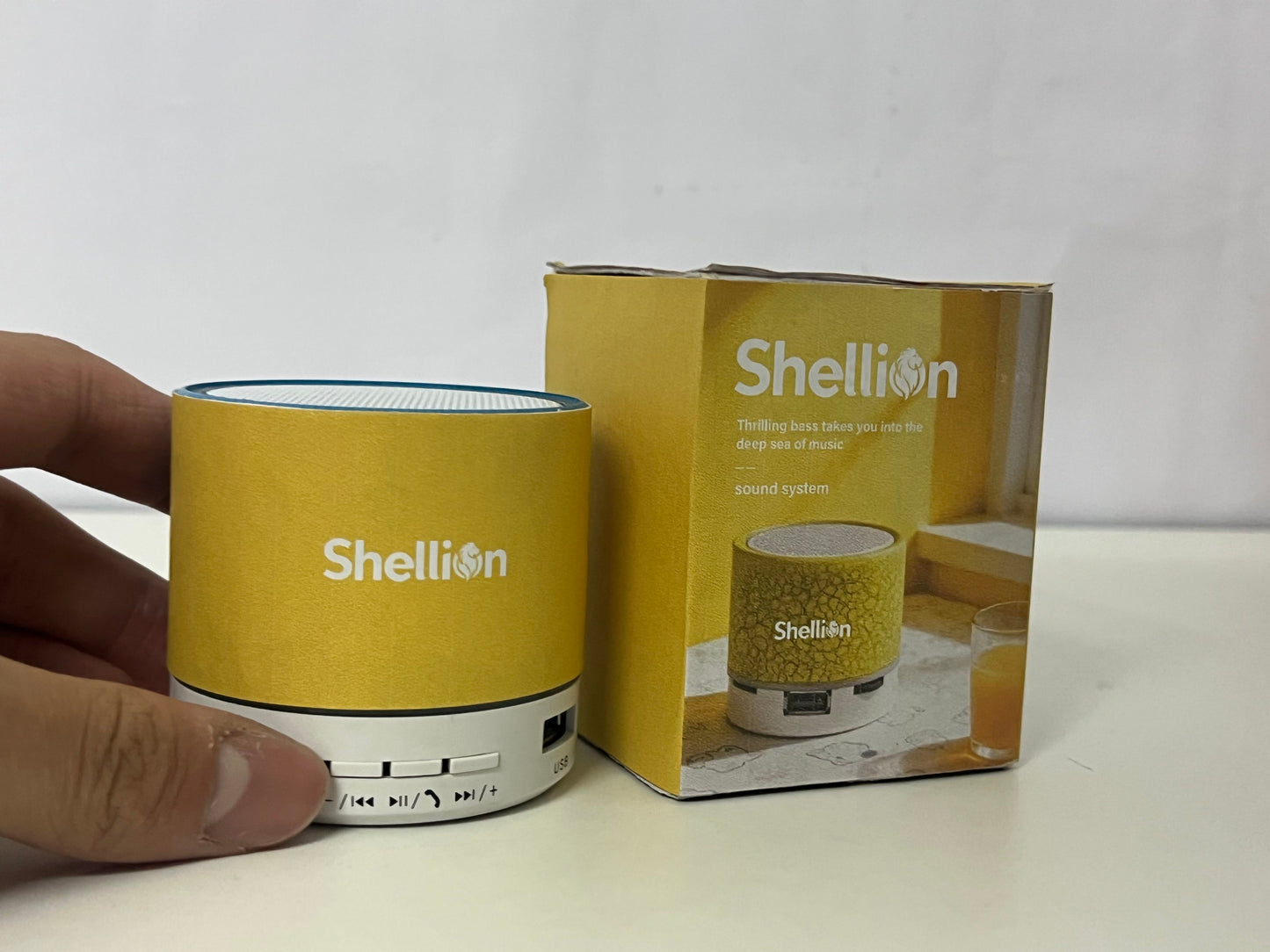 [Shellion Loudspeakers]——Portable Bluetooth Speaker - Mini Heavy Bass Desktop Audio