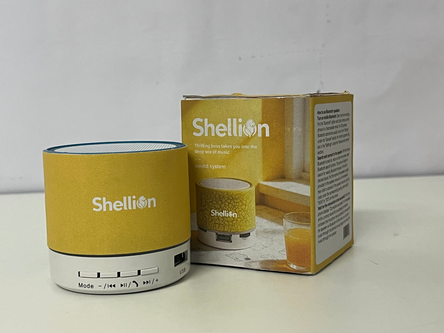 [Shellion Loudspeakers]——Portable Bluetooth Speaker - Mini Heavy Bass Desktop Audio