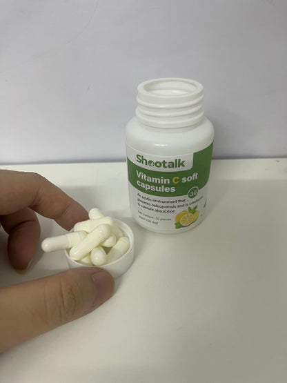 [Shootalk Vitamins]——Shootalk Vitamin C Softgels, 30 Count, Daily Immune Support