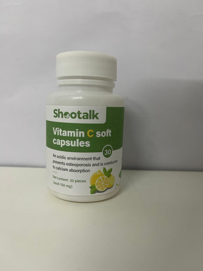 [Shootalk Vitamins]——Shootalk Vitamin C Softgels, 30 Count, Daily Immune Support