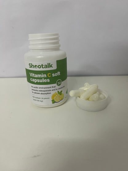 [Shootalk Vitamins]——Shootalk Vitamin C Softgels, 30 Count, Daily Immune Support