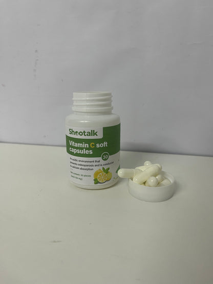 [Shootalk Vitamins]——Shootalk Vitamin C Softgels, 30 Count, Daily Immune Support