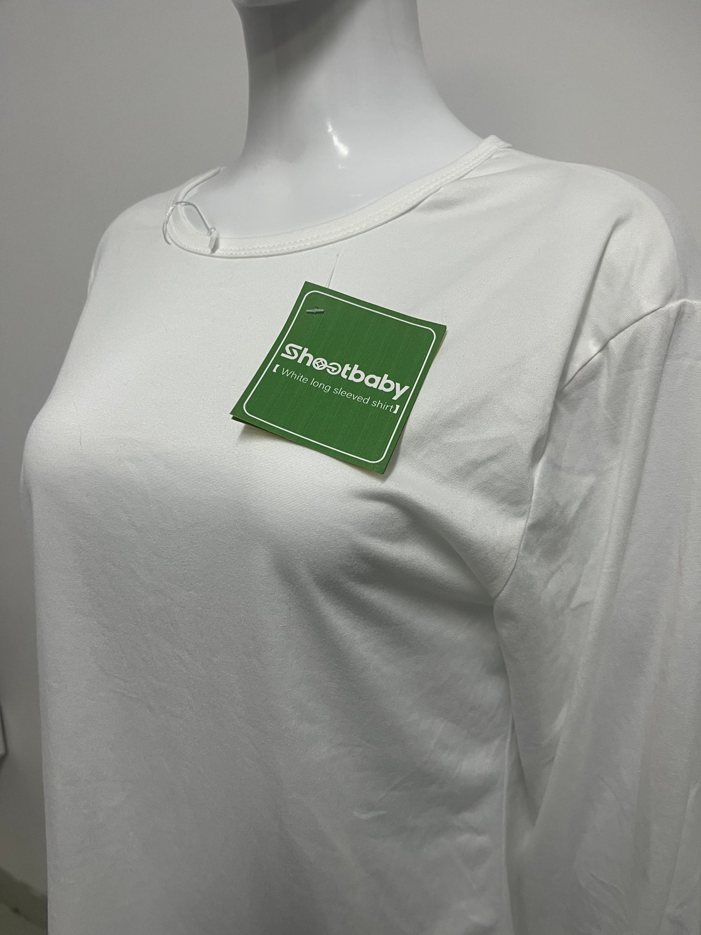 [Shootbaby T-shirts]——Shootbaby Basic 100% Cotton Long-Sleeve T-Shirt - Loose-Fit Versatile Layering Top