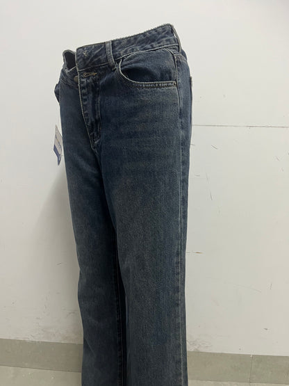 [Shootbaby Jeans]——Shootbaby Vintage Washed Straight-Leg Jeans - Loose-Fit Slimming Wide-Leg Pants