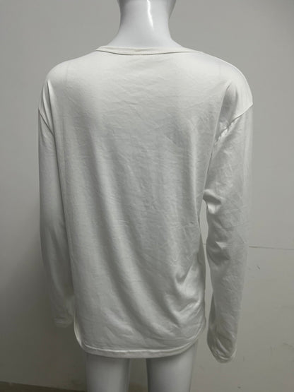 [Shootbaby T-shirts]——Shootbaby Basic 100% Cotton Long-Sleeve T-Shirt - Loose-Fit Versatile Layering Top
