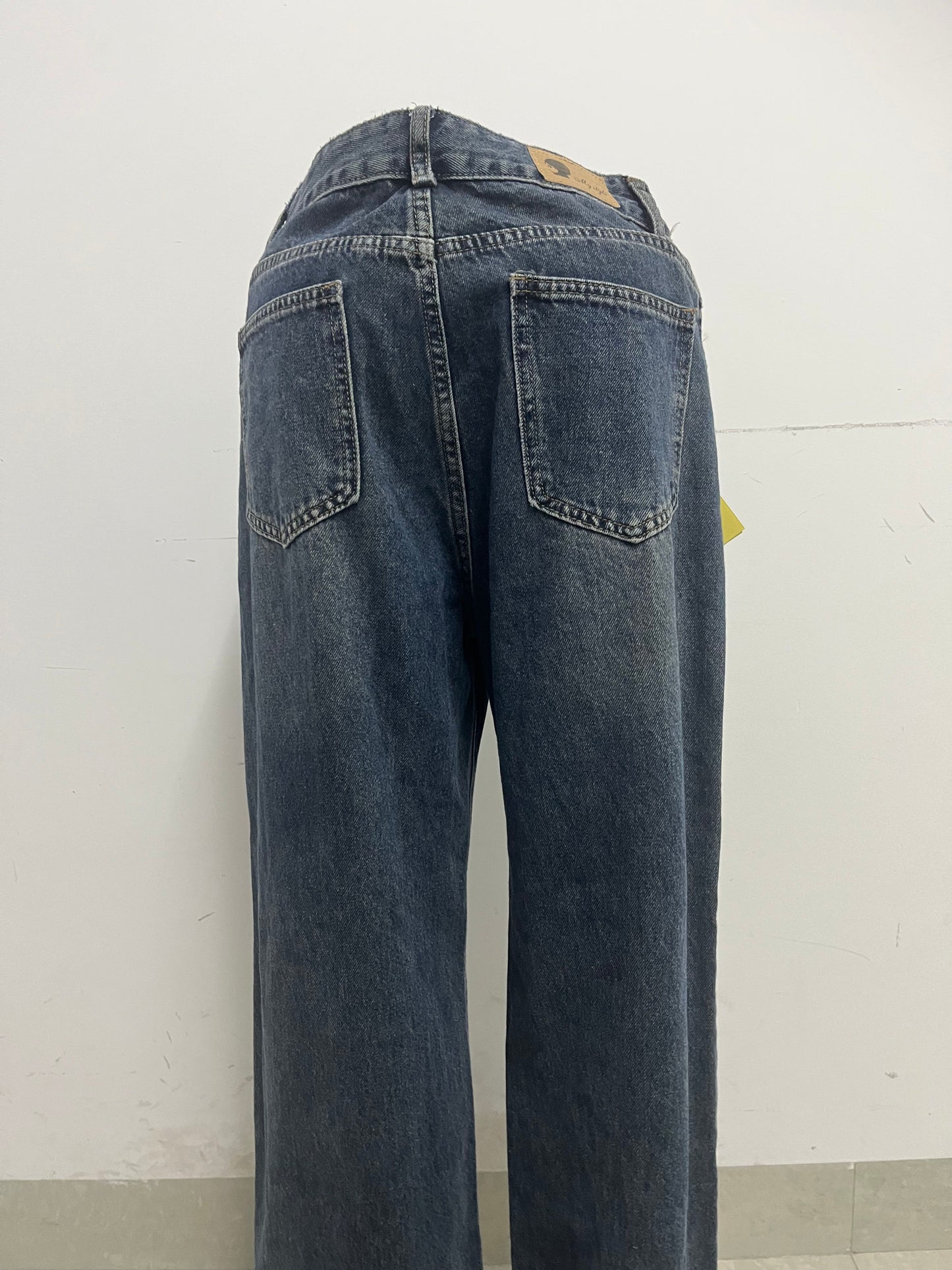 [Shootbaby Jeans]——Shootbaby Vintage Washed Straight-Leg Jeans - Loose-Fit Slimming Wide-Leg Pants