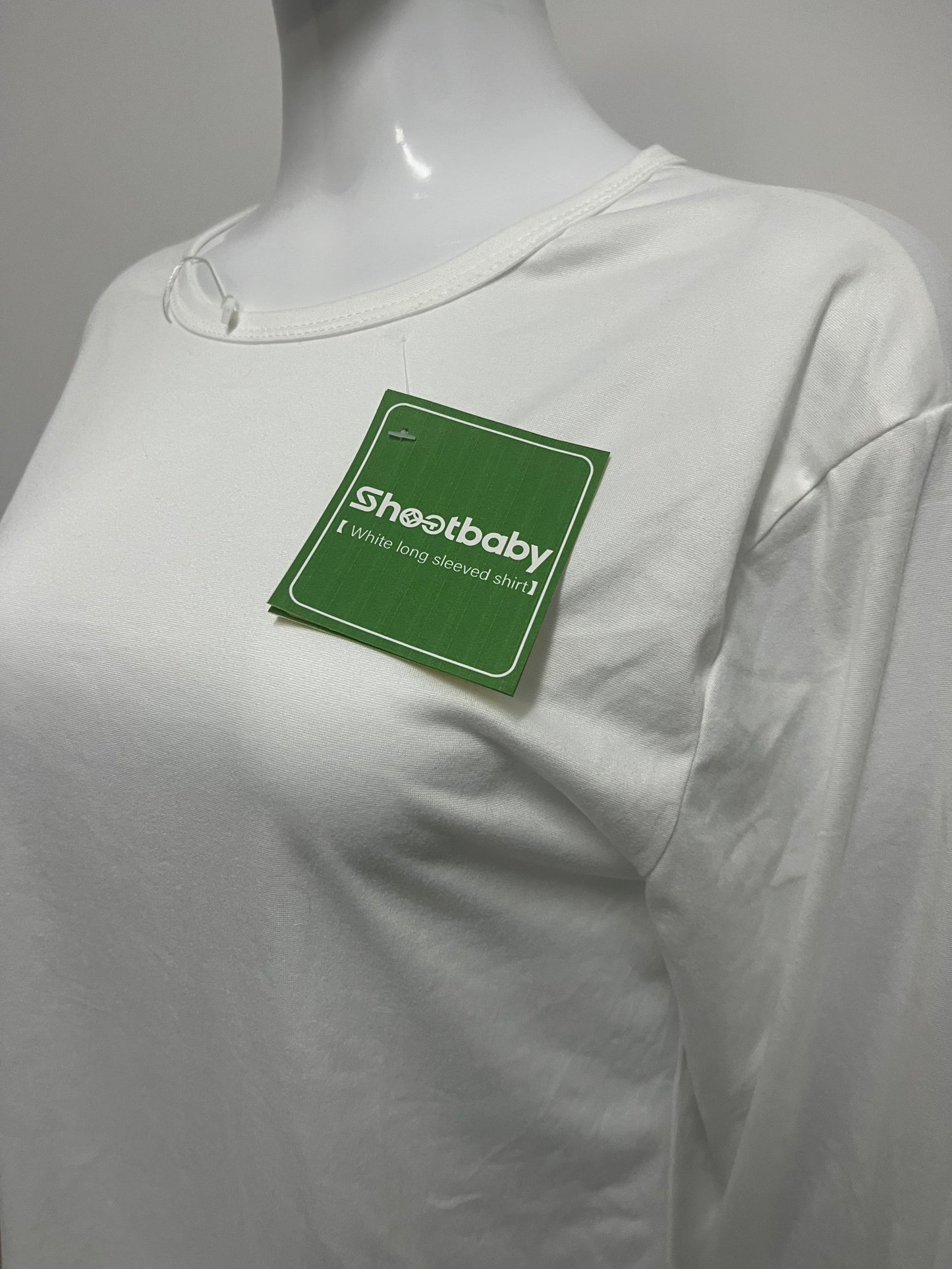 [Shootbaby T-shirts]——Shootbaby Basic 100% Cotton Long-Sleeve T-Shirt - Loose-Fit Versatile Layering Top
