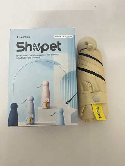 Shopet Umbrellas Travel Essentials Mini Umbrella Small Compact UV Sun Protection Lightweight Tiny Pocket Manual Open Close Umbrella for Women Kids and Men