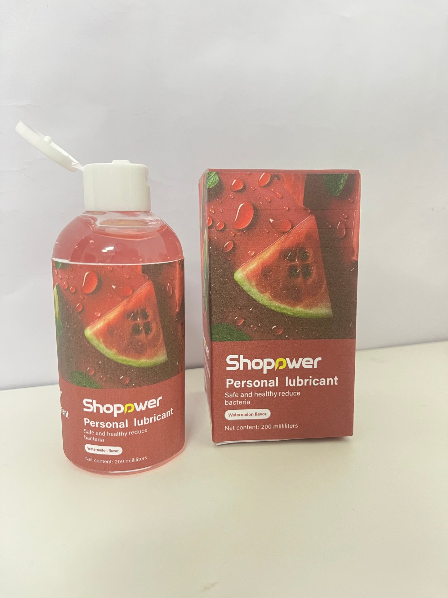 Shopower Watermelon-Flavored Personal Lubricant Hydrating & Silky Safe & Bacteriostatic A Gentle Aid for Intimate Moments