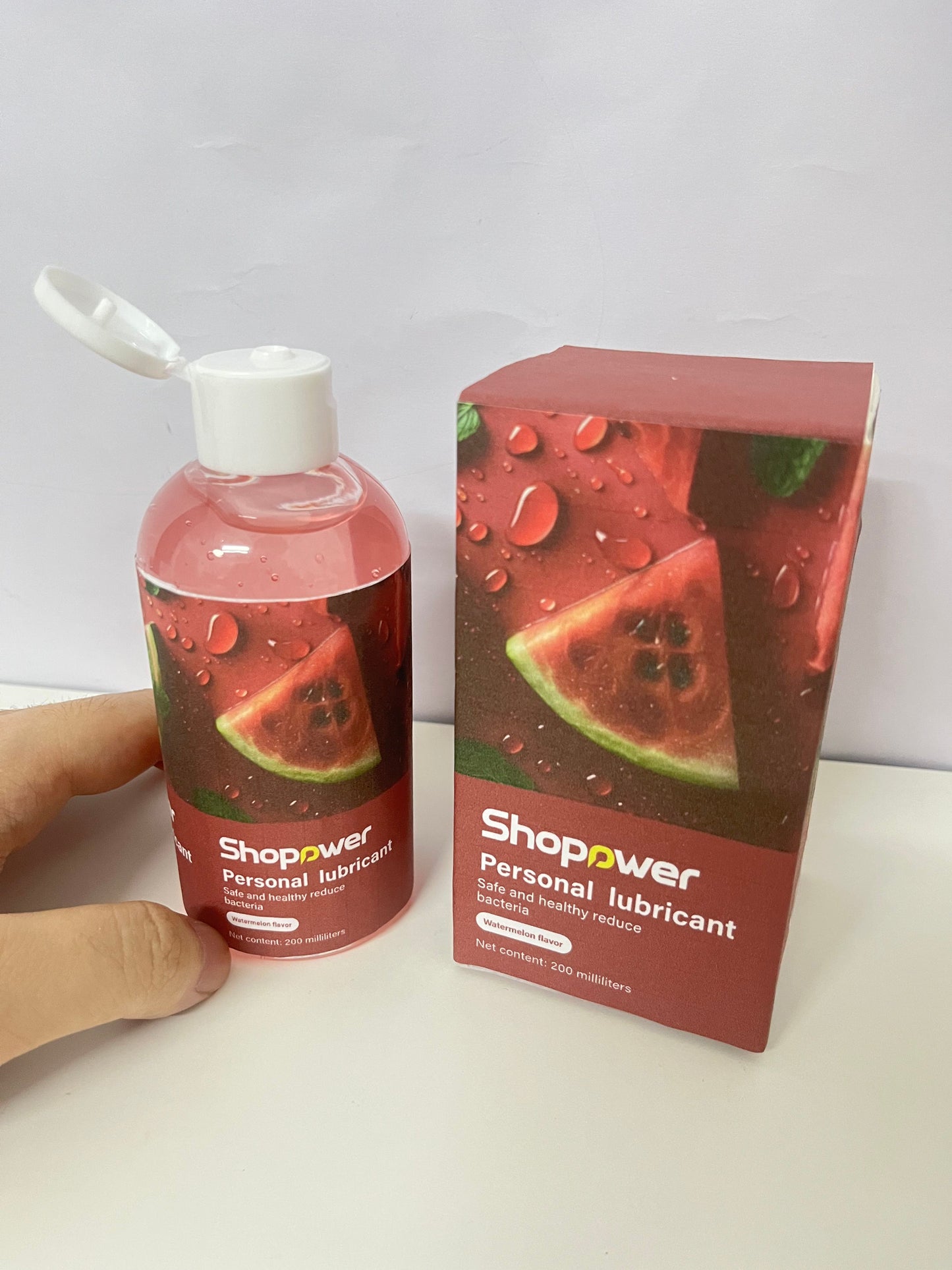 Shopower Watermelon-Flavored Personal Lubricant Hydrating & Silky Safe & Bacteriostatic A Gentle Aid for Intimate Moments