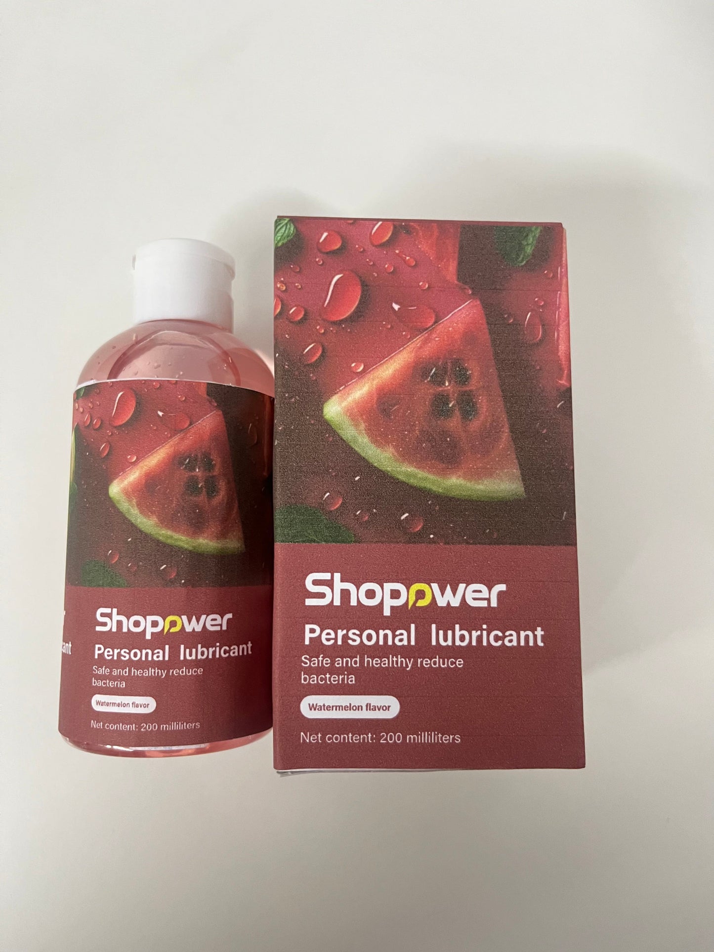 Shopower Watermelon-Flavored Personal Lubricant Hydrating & Silky Safe & Bacteriostatic A Gentle Aid for Intimate Moments