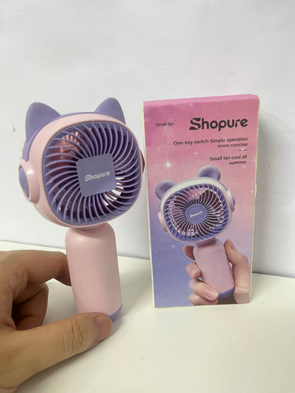 【Shopure Portable Handheld Electric Fan】—— Cute & Cool Companion for Summer Days