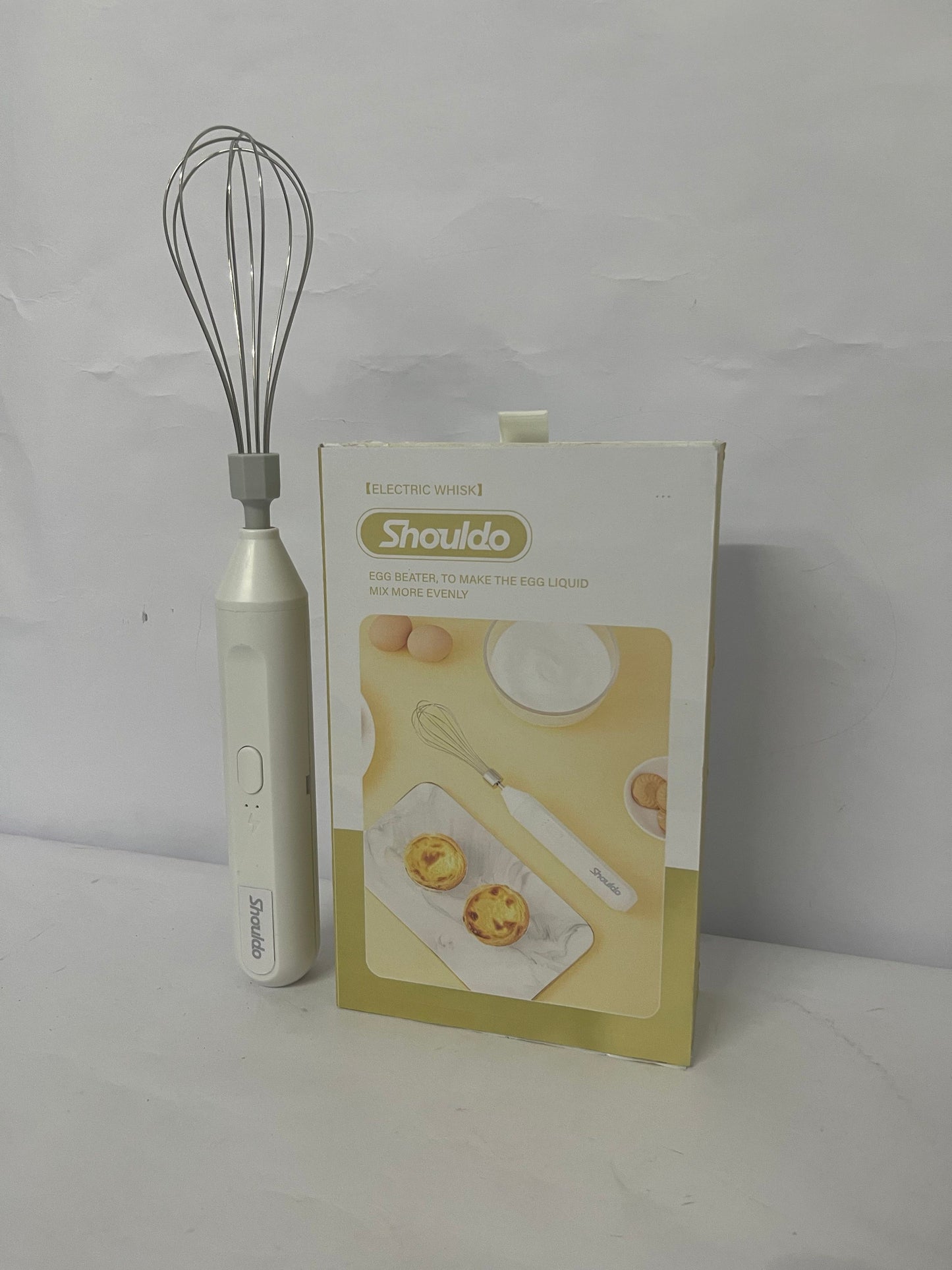 Shouldo USB Rechargable Handheld Eggs Beater Cordless Electric Food Mixers Detachable Milk Frothers Kitchen Tool