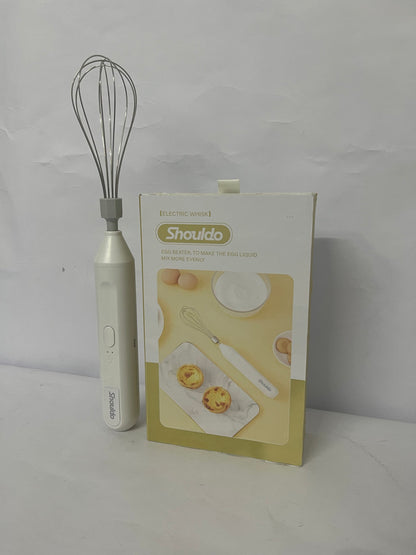 Shouldo USB Rechargable Handheld Eggs Beater Cordless Electric Food Mixers Detachable Milk Frothers Kitchen Tool